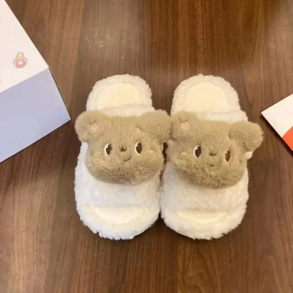 2025 Cartoon Lamb Wool Cotton Slippers Non-Slip Winter - Image 5