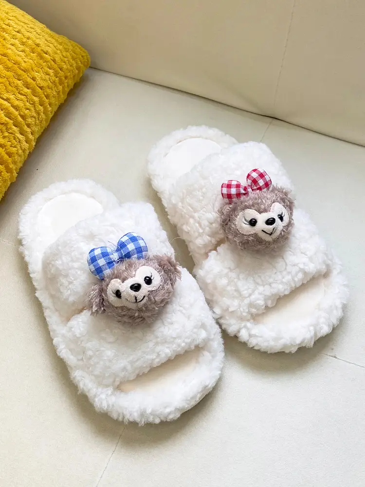 2025 Cartoon Lamb Wool Cotton Slippers Non-Slip Winter - Image 7