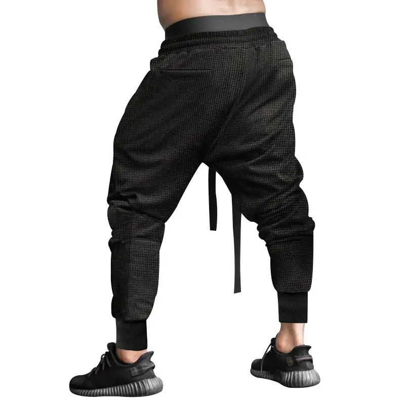 Men Beige Hip Hop Pants Ankle Tied — feature 16