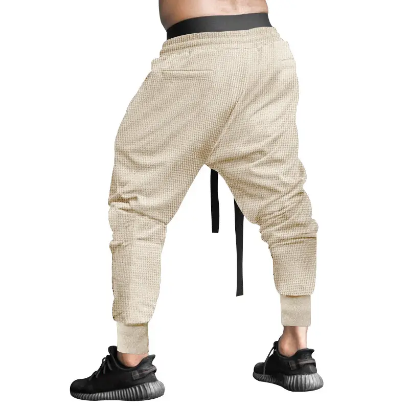 Men Beige Hip Hop Pants Ankle Tied — feature 21