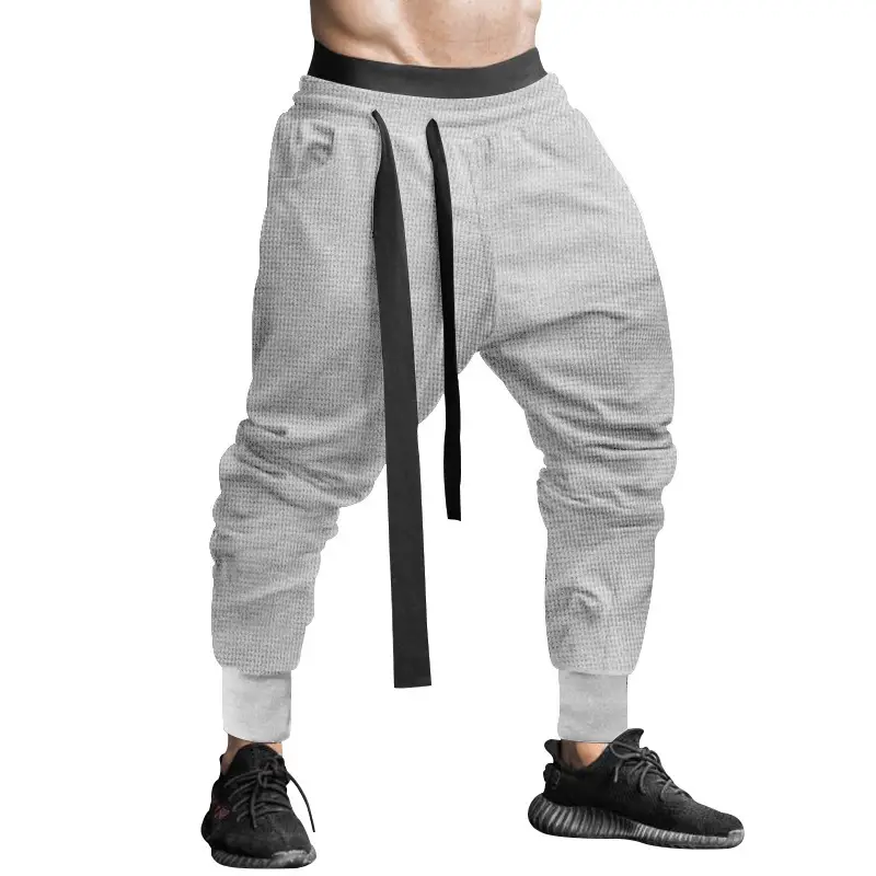 Men Beige Hip Hop Pants Ankle Tied — feature 23