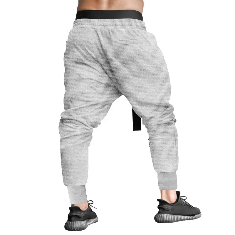Men Beige Hip Hop Pants Ankle Tied — feature 25