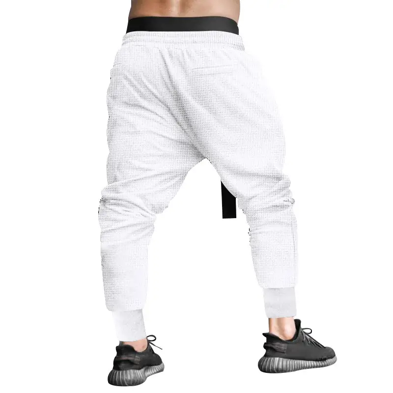 Men Beige Hip Hop Pants Ankle Tied — feature 5