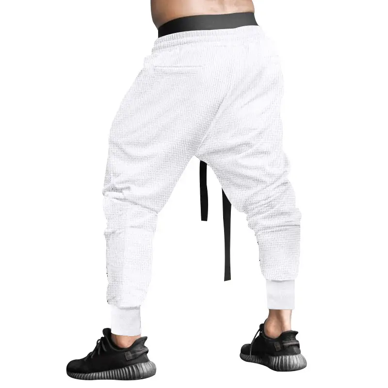 Men Beige Hip Hop Pants Ankle Tied — feature 6