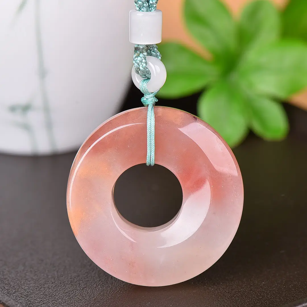 Jade Round Safety Buckle Necklace Set - Image 3