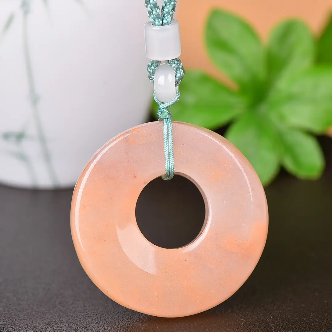 Jade Round Safety Buckle Necklace Set - Image 4