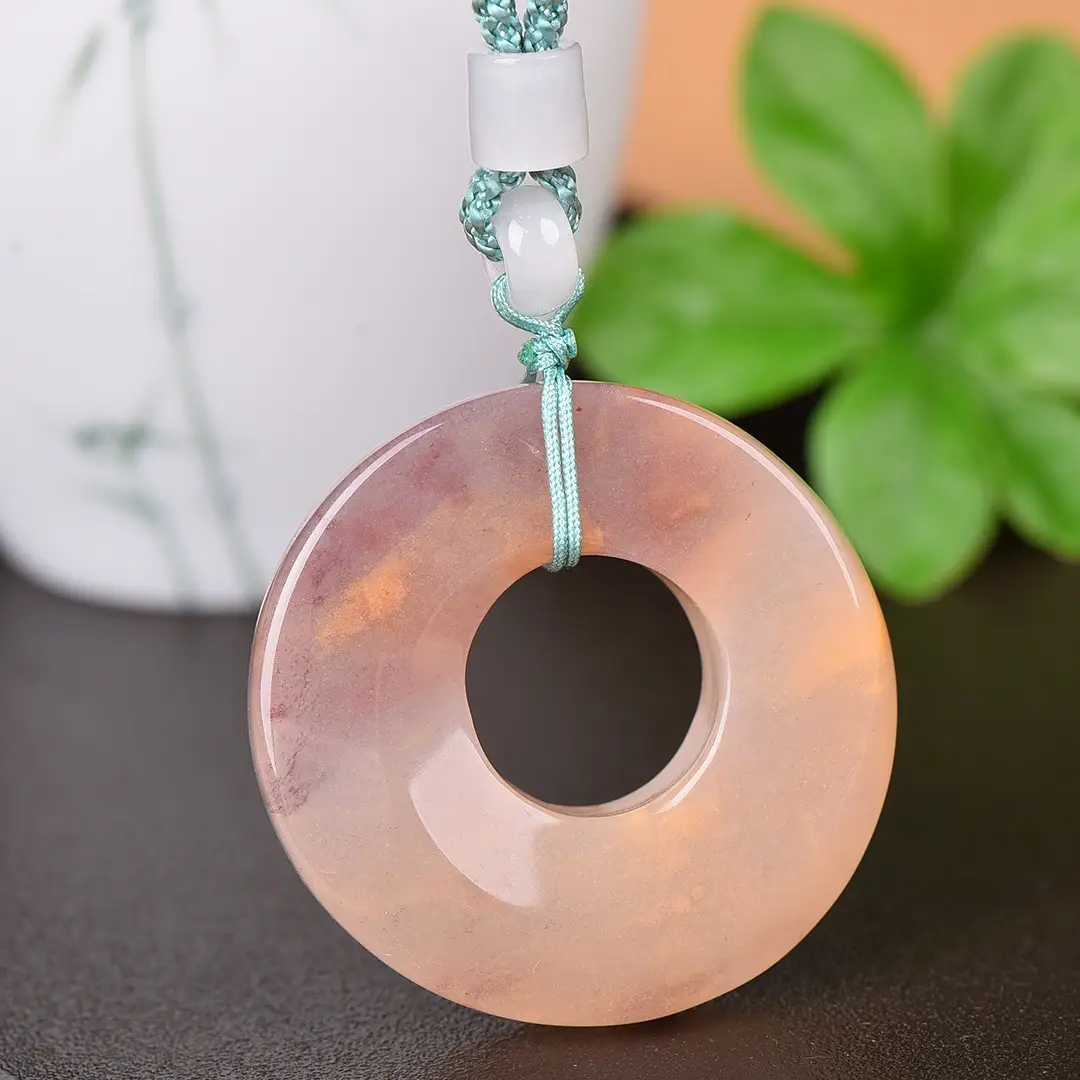 Jade Round Safety Buckle Necklace Set - Image 5