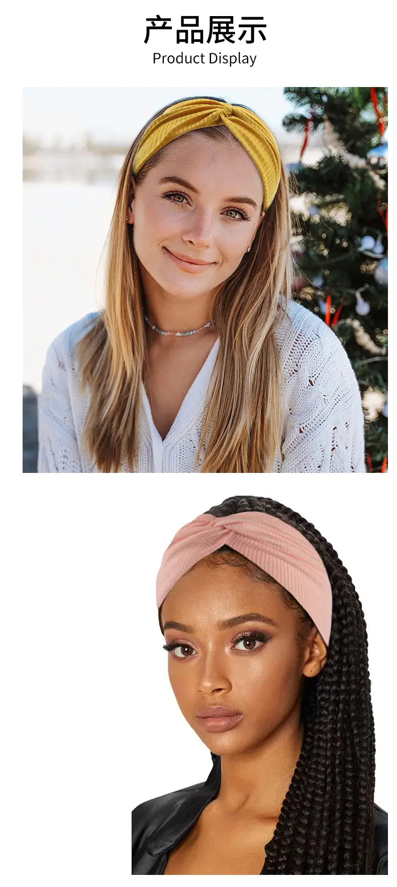White Cross-Elastic Headband for Sports Yoga — feature 12