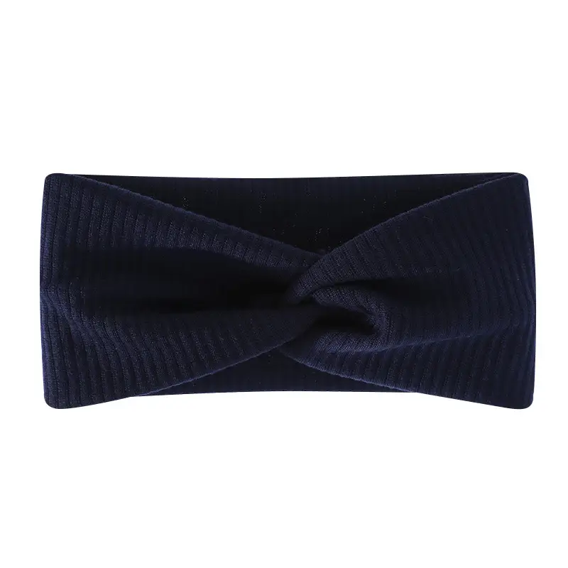 White Cross-Elastic Headband for Sports Yoga