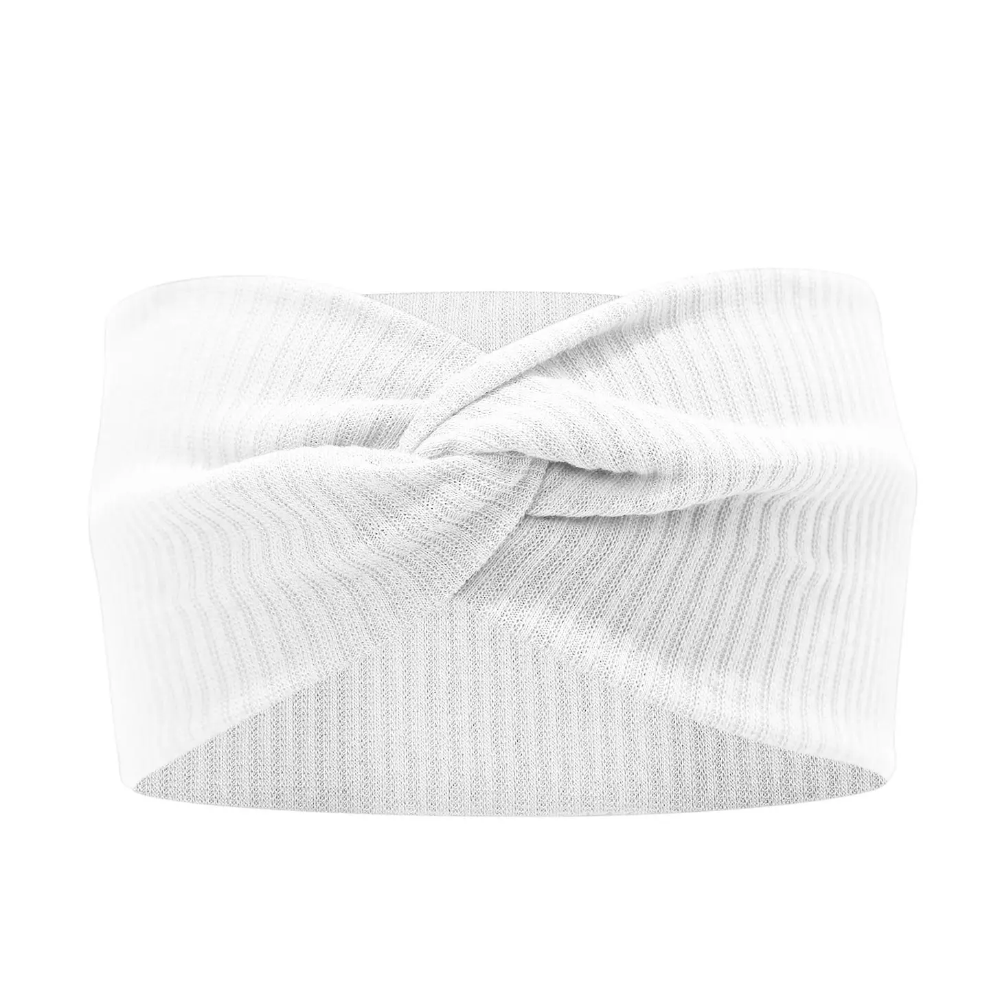 White Cross-Elastic Headband for Sports Yoga