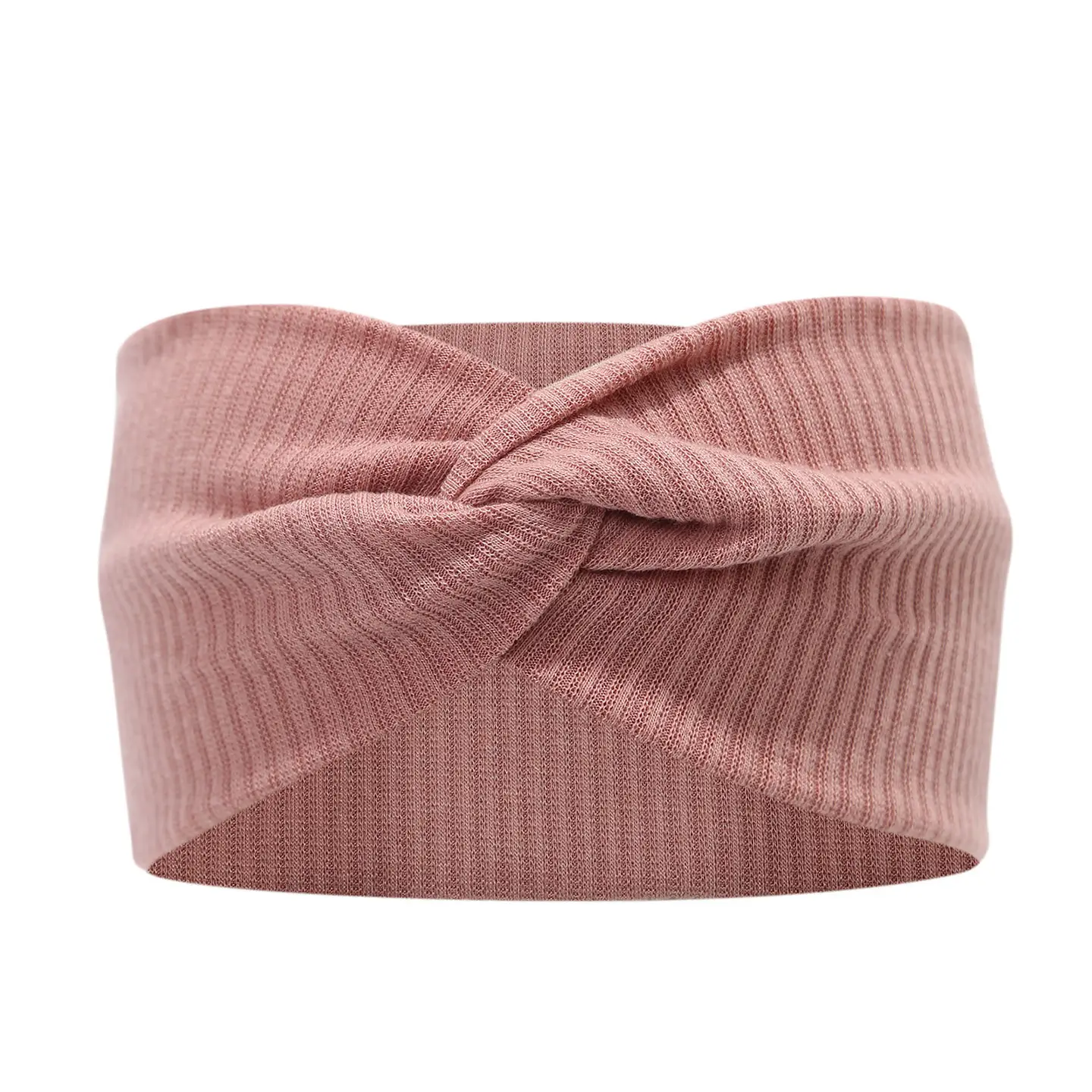 White Cross-Elastic Headband for Sports Yoga
