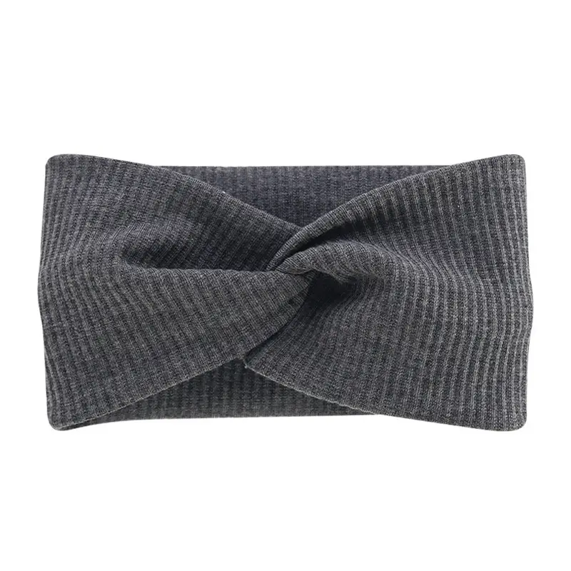 White Cross-Elastic Headband for Sports Yoga