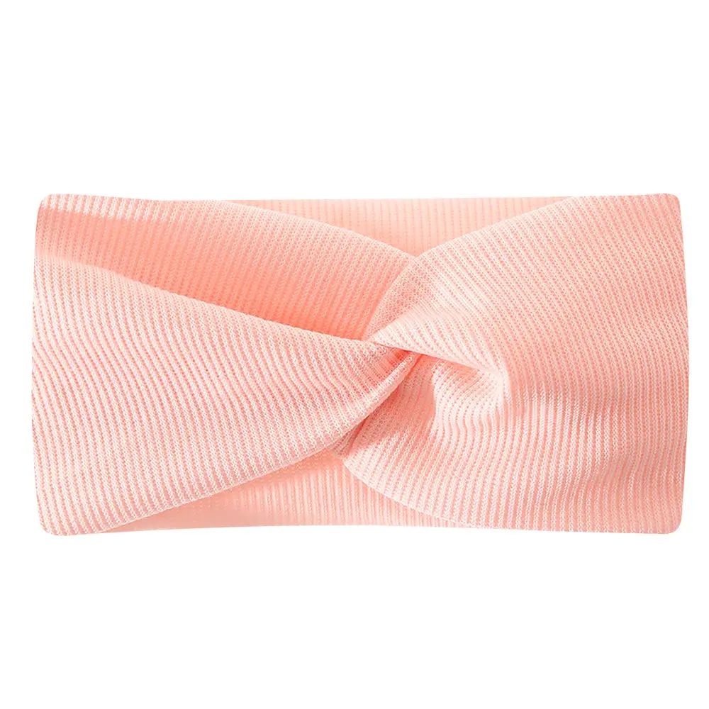 White Cross-Elastic Headband for Sports Yoga