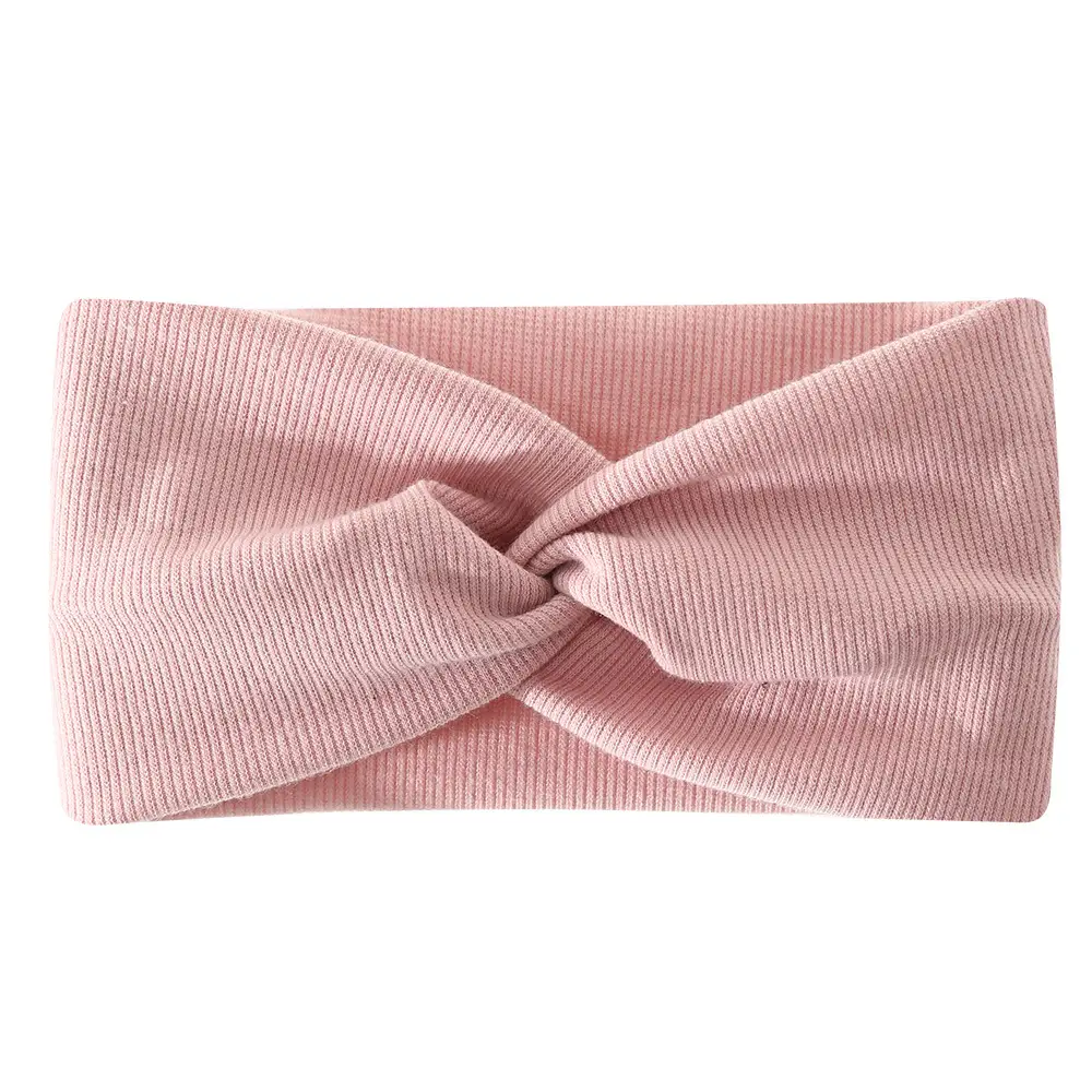 White Cross-Elastic Headband for Sports Yoga