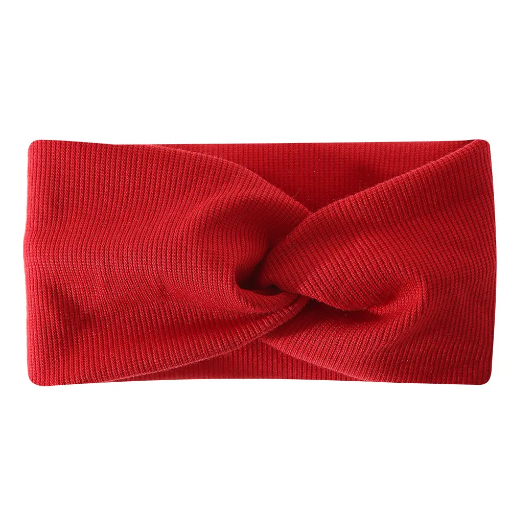 White Cross-Elastic Headband for Sports Yoga