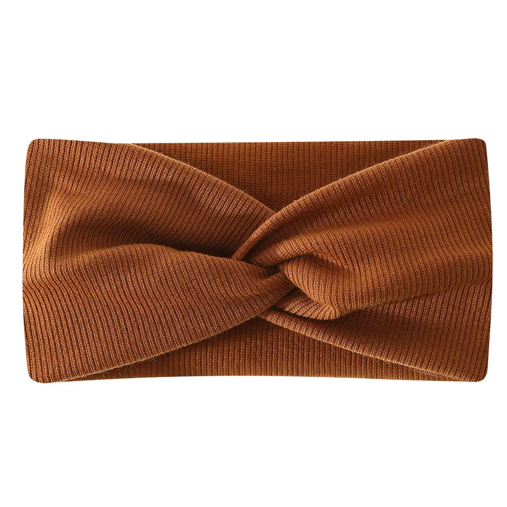 White Cross-Elastic Headband for Sports Yoga