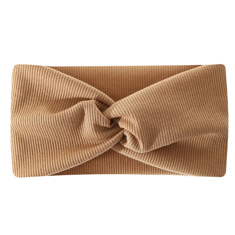 White Cross-Elastic Headband for Sports Yoga