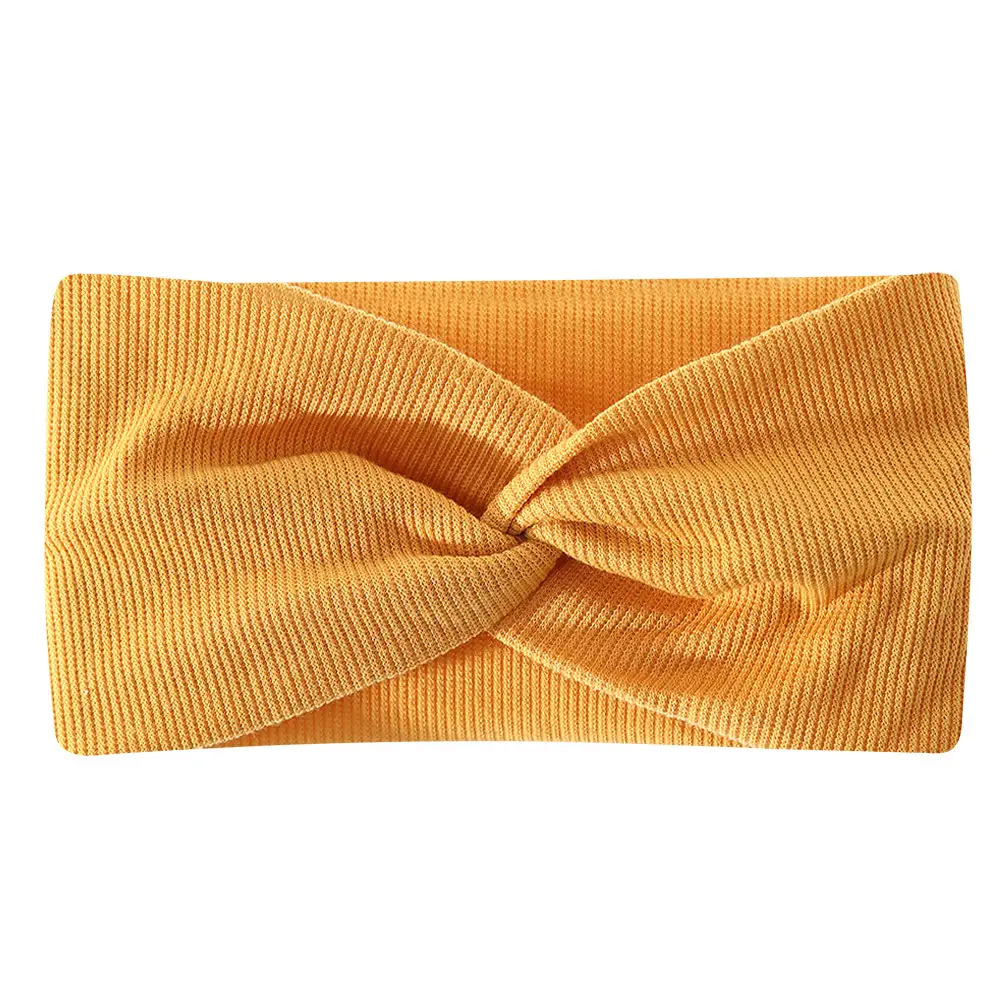 White Cross-Elastic Headband for Sports Yoga