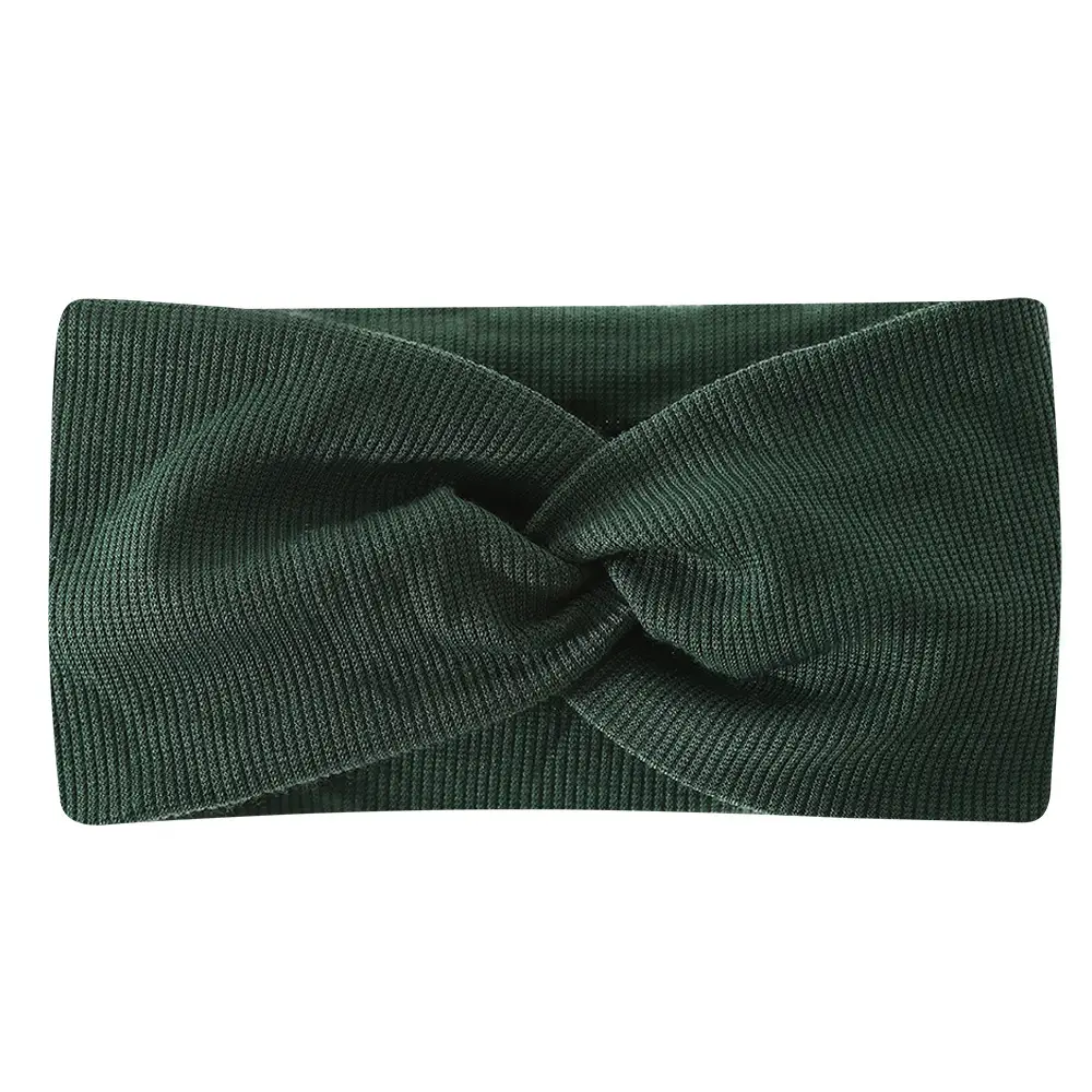 White Cross-Elastic Headband for Sports Yoga