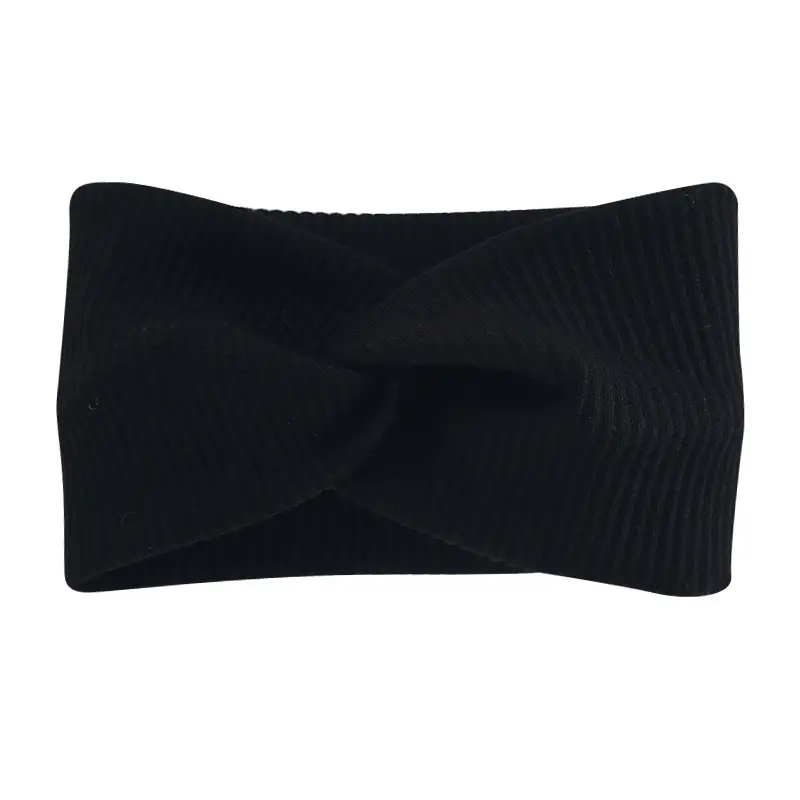 White Cross-Elastic Headband for Sports Yoga