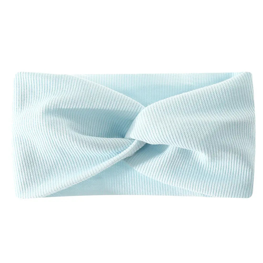 White Cross-Elastic Headband for Sports Yoga