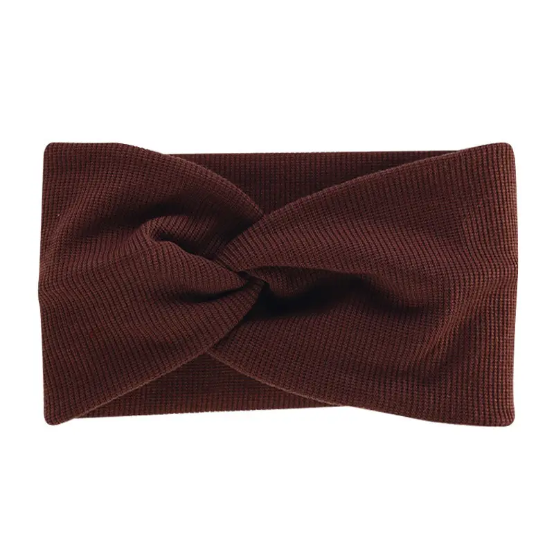 White Cross-Elastic Headband for Sports Yoga