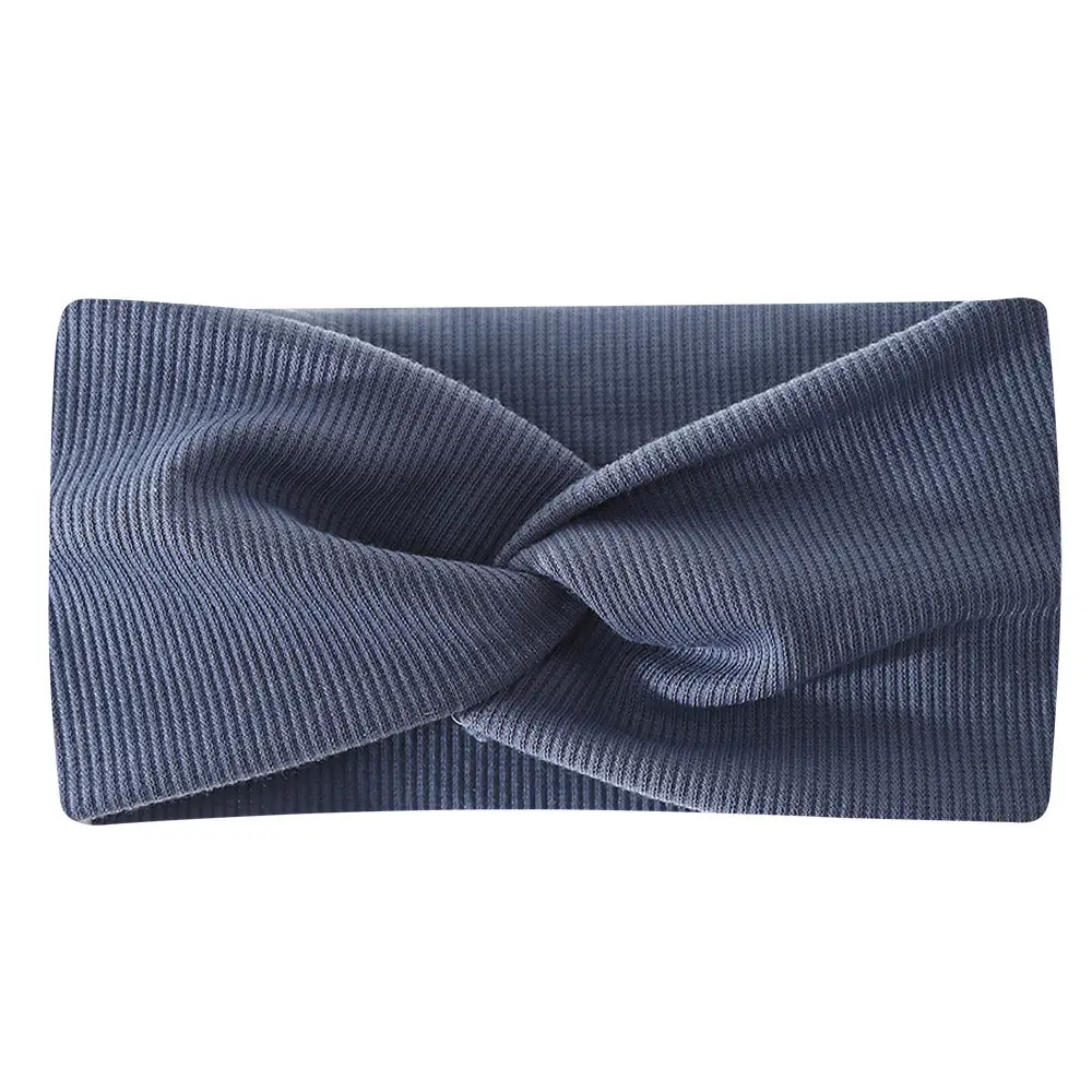 White Cross-Elastic Headband for Sports Yoga