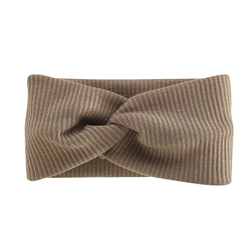 White Cross-Elastic Headband for Sports Yoga