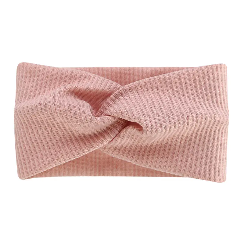 White Cross-Elastic Headband for Sports Yoga