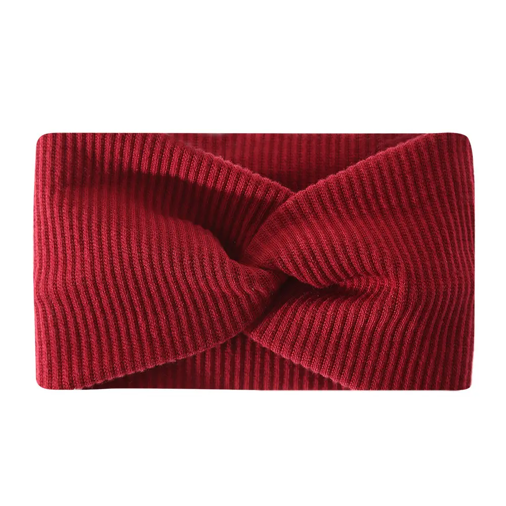 White Cross-Elastic Headband for Sports Yoga