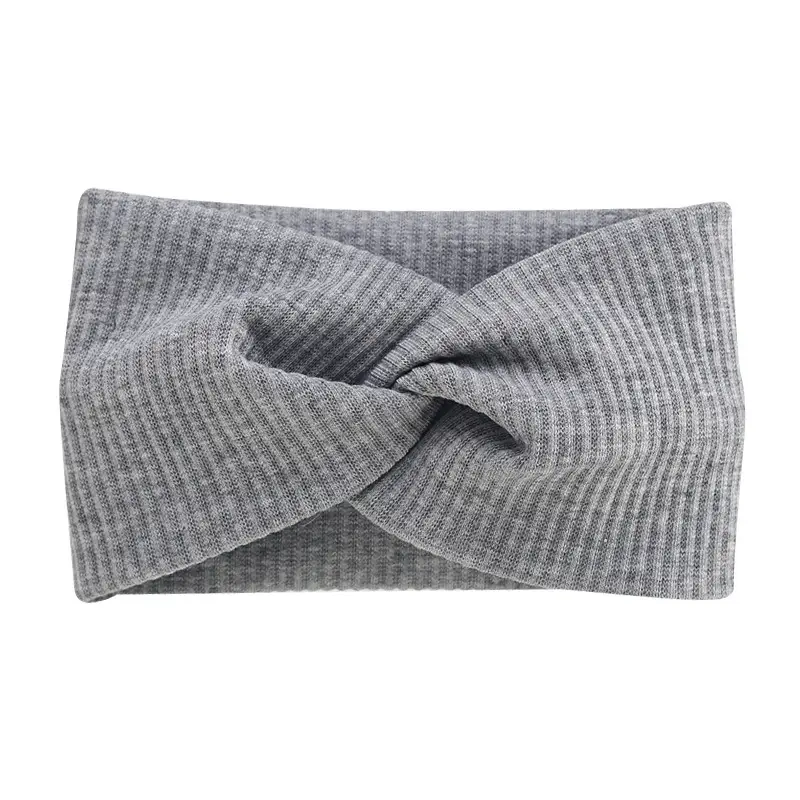 White Cross-Elastic Headband for Sports Yoga