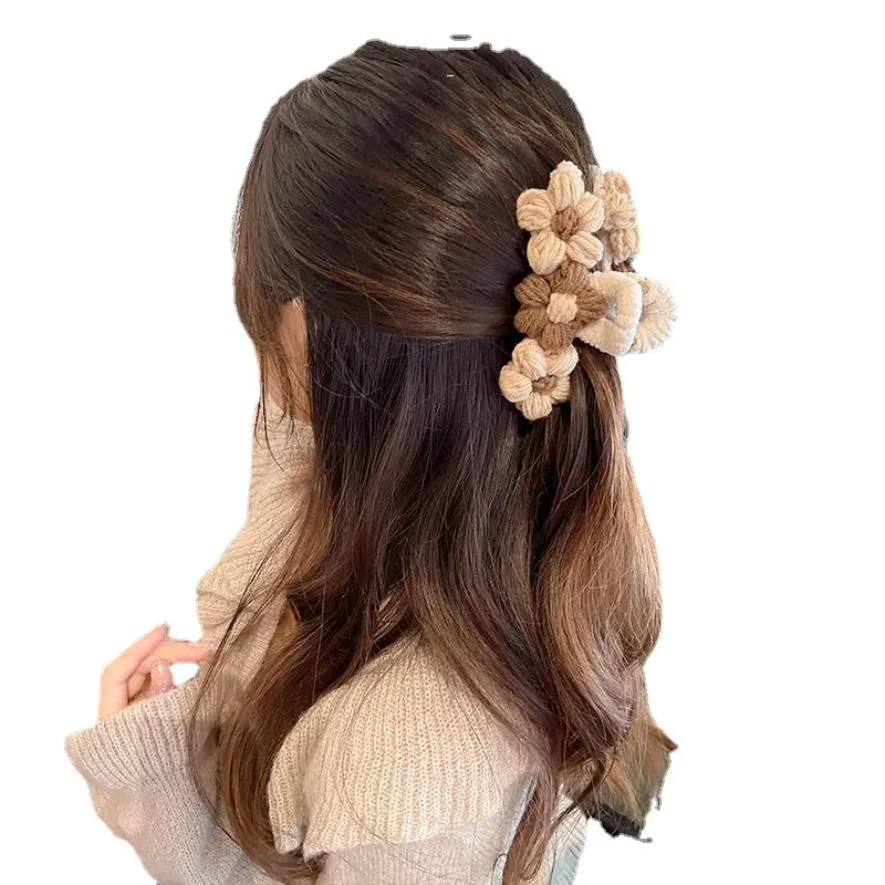 Woven Wool Hair Clips for Women Autumn Winter Large - Image 10