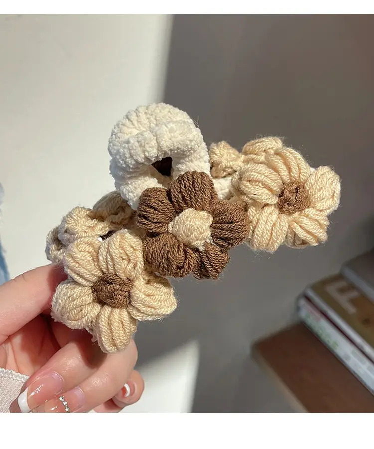 Woven Wool Hair Clips for Women Autumn Winter Large — feature 11
