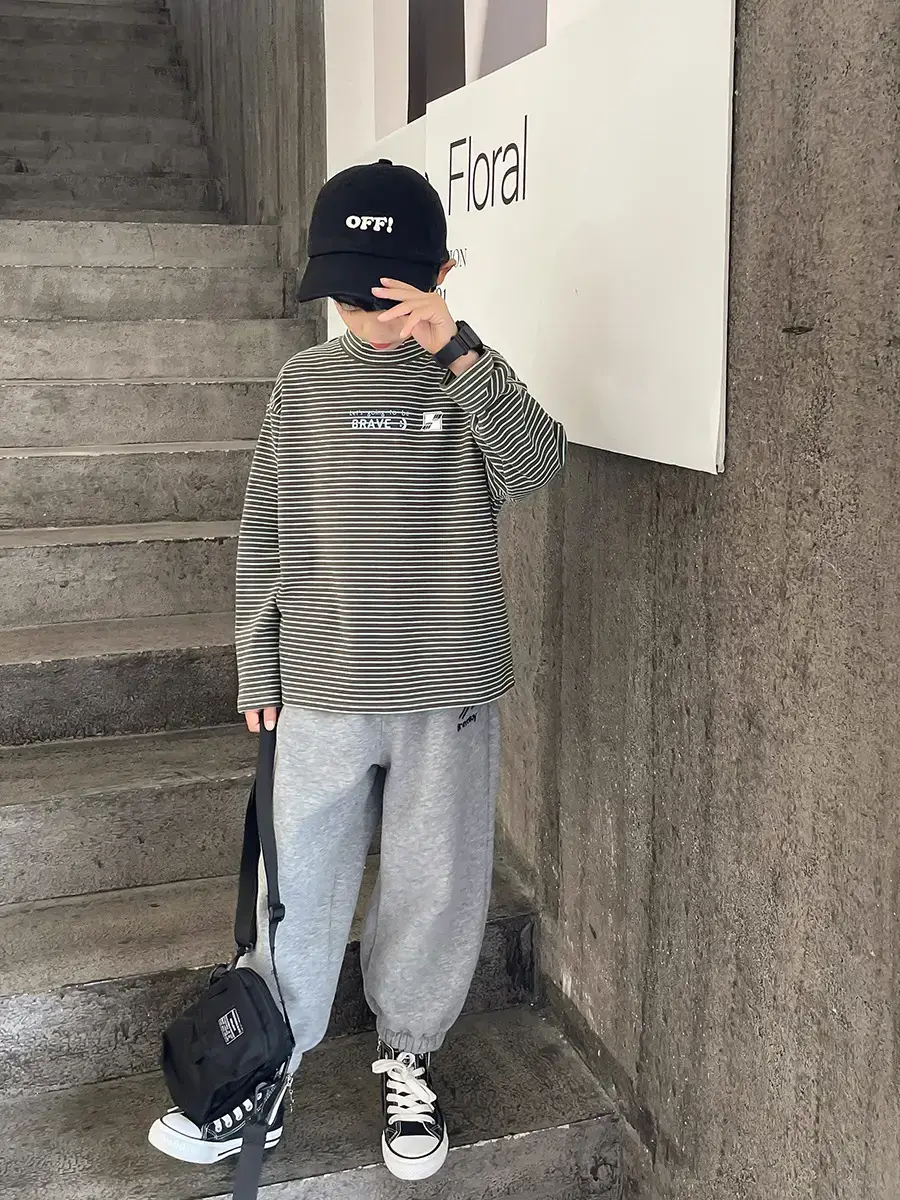Haima Boys Striped Thermal Long Sleeve Shirt 25 AW - Image 6
