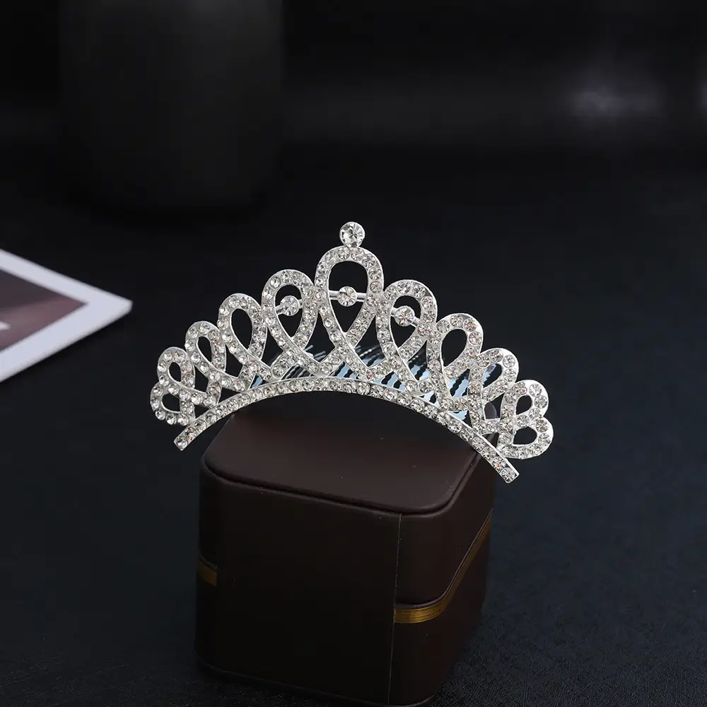 Rhinestone Princess Crown Hair Accessory for Girls - Image 24