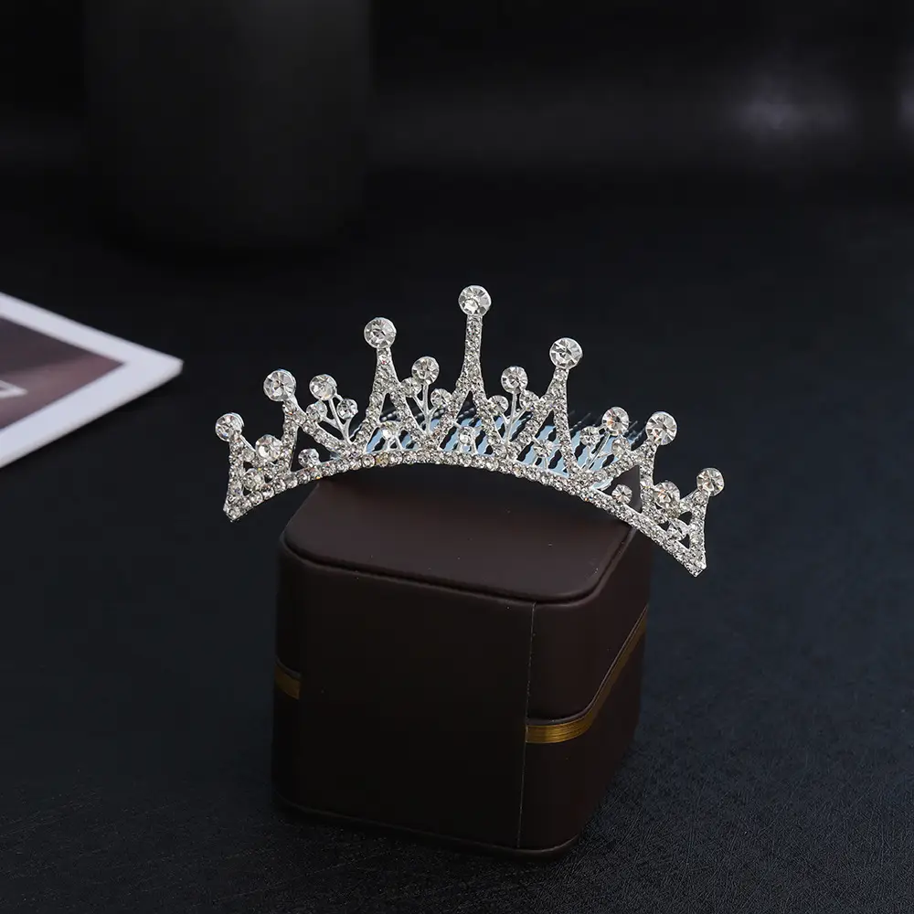 Rhinestone Princess Crown Hair Accessory for Girls - Image 26
