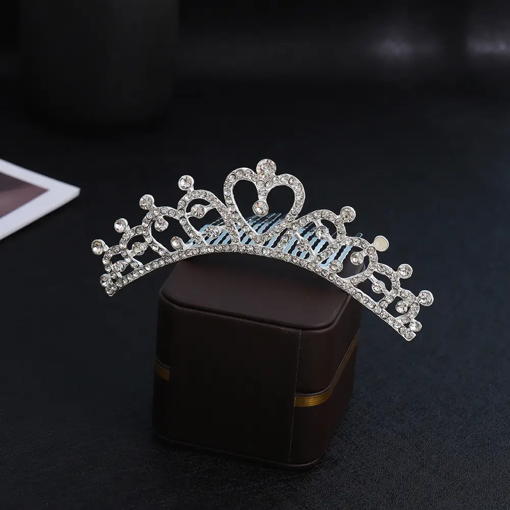 Rhinestone Princess Crown Hair Accessory for Girls - Image 10