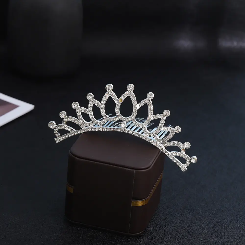 Rhinestone Princess Crown Hair Accessory for Girls - Image 11
