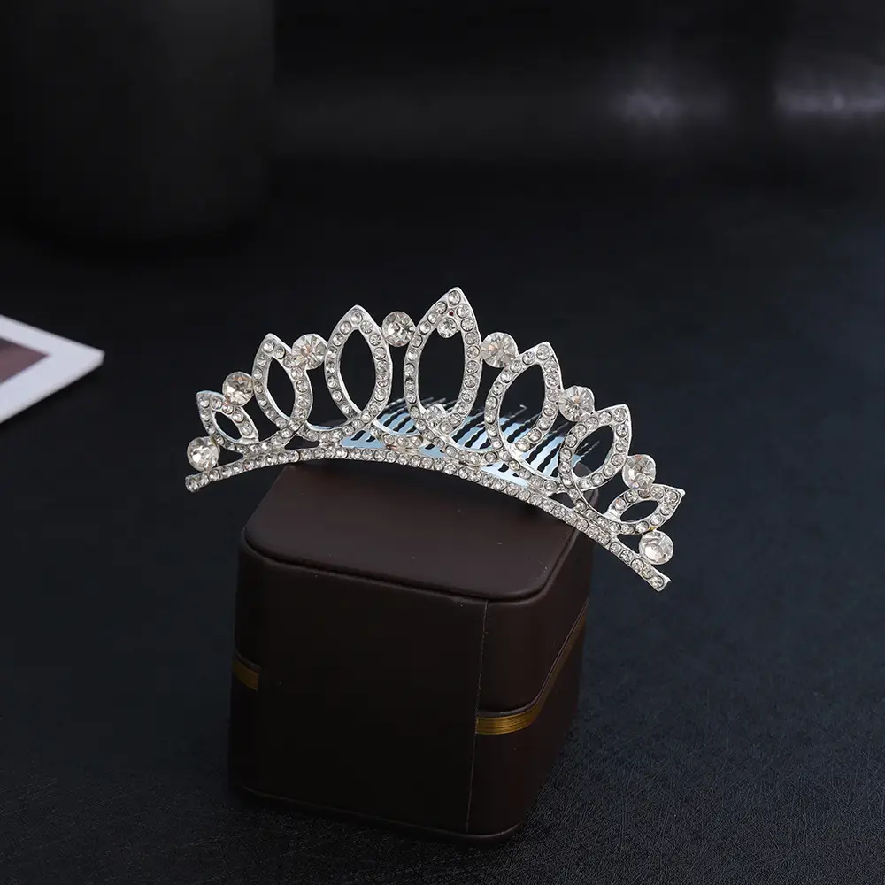Rhinestone Princess Crown Hair Accessory for Girls - Image 12