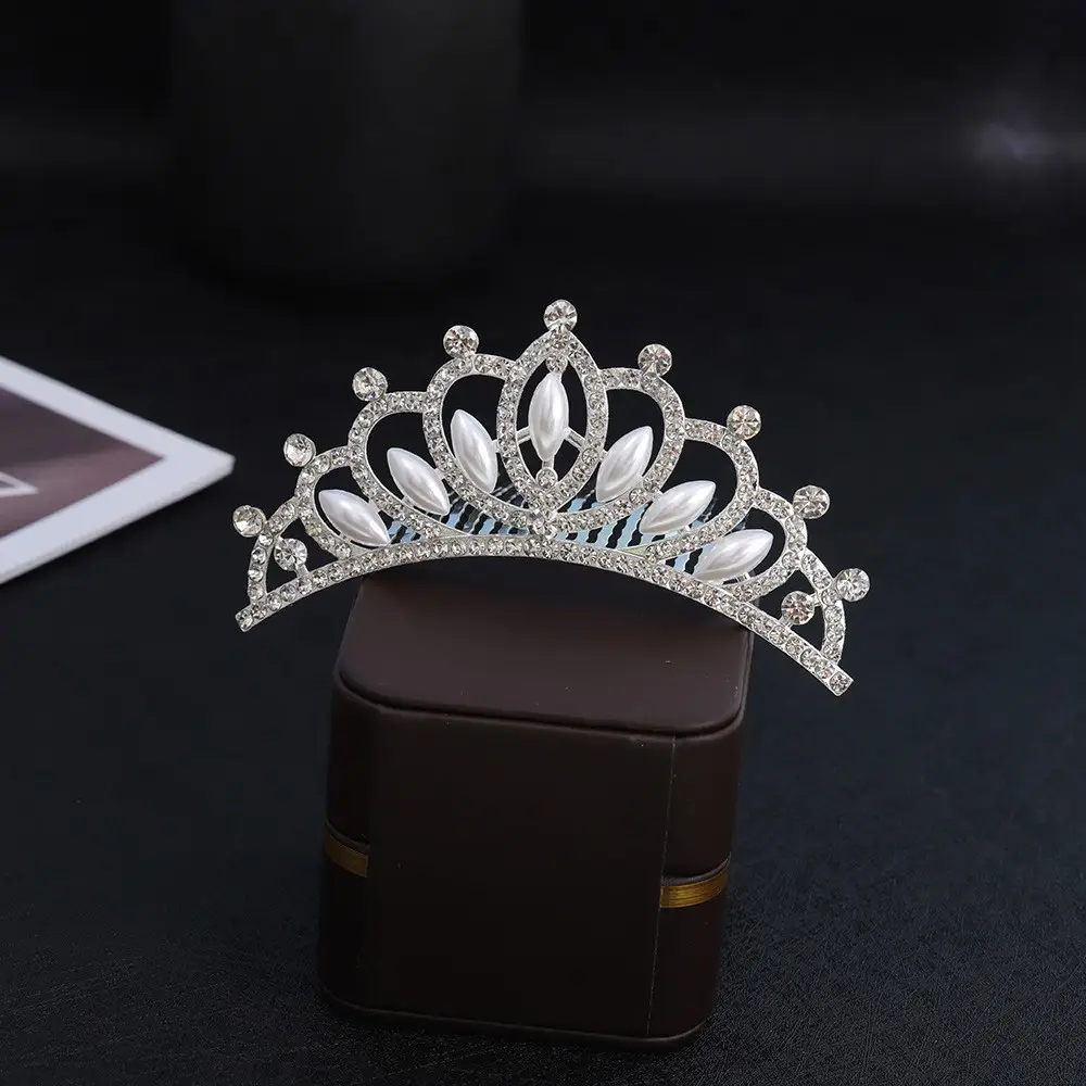 Rhinestone Princess Crown Hair Accessory for Girls - Image 16