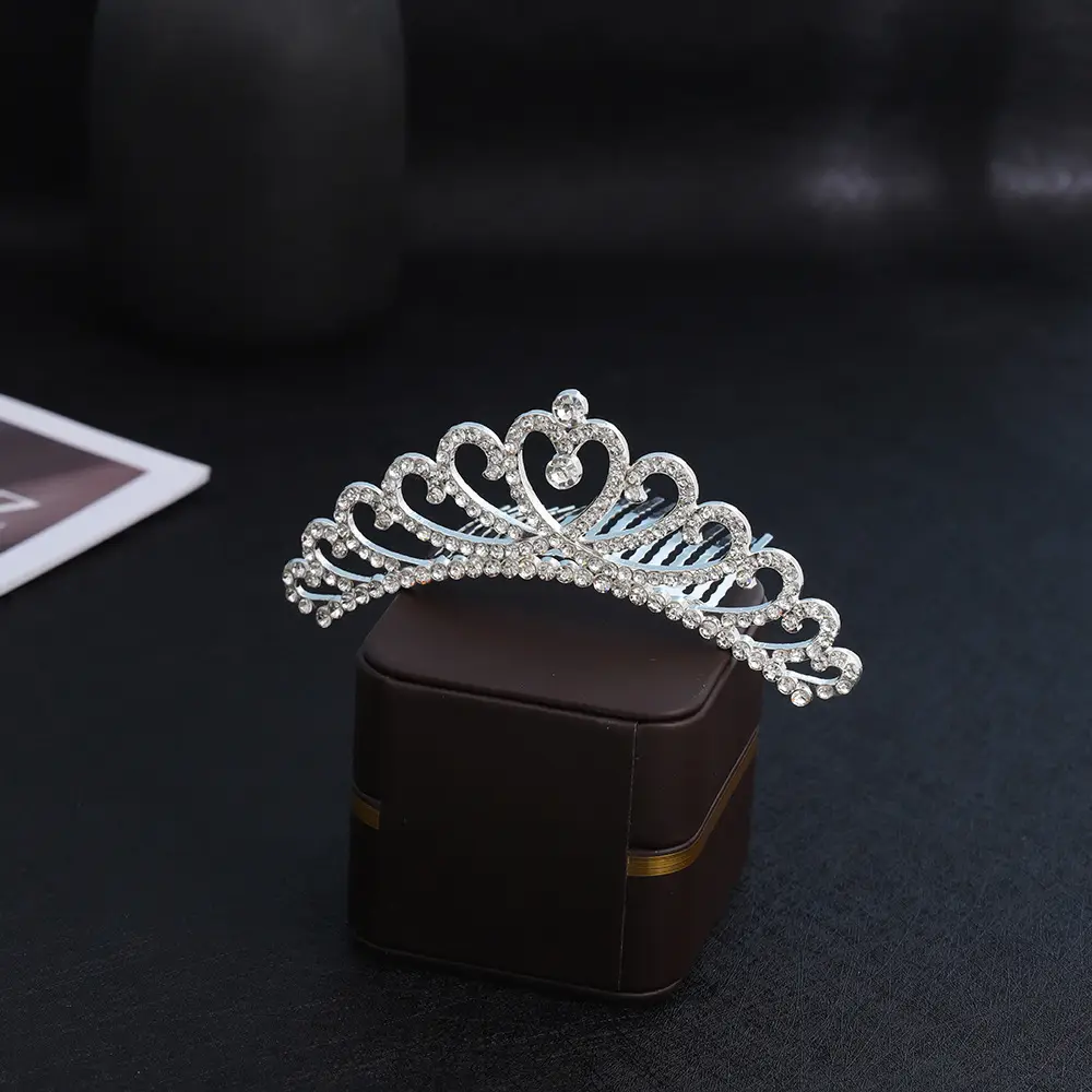 Rhinestone Princess Crown Hair Accessory for Girls - Image 2