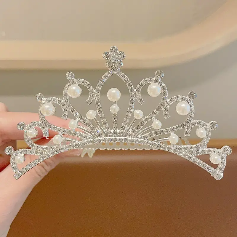 Rhinestone Princess Crown Hair Accessory for Girls - Image 20