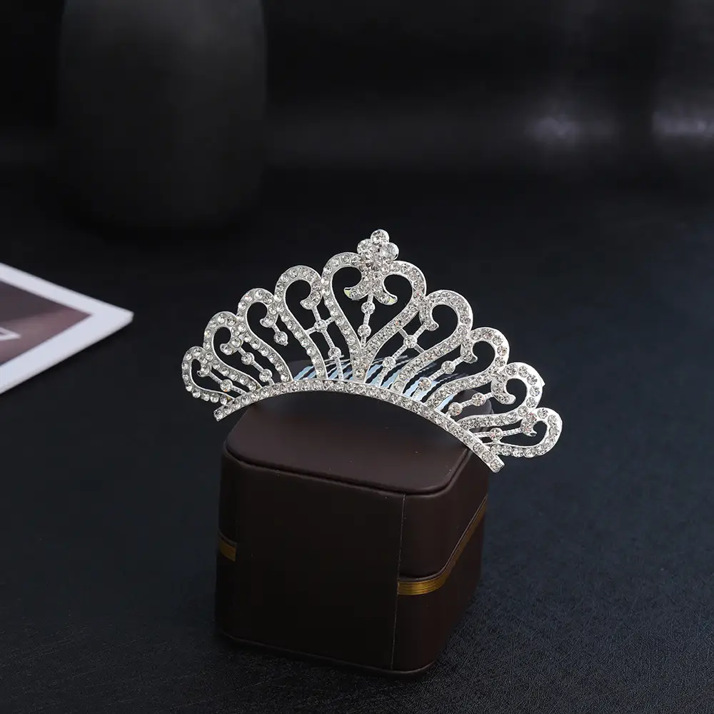 Rhinestone Princess Crown Hair Accessory for Girls - Image 3