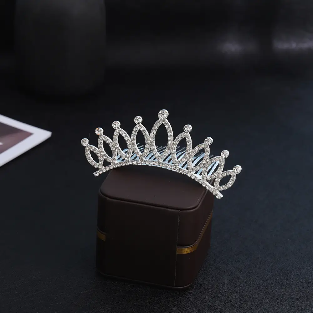 Rhinestone Princess Crown Hair Accessory for Girls - Image 5