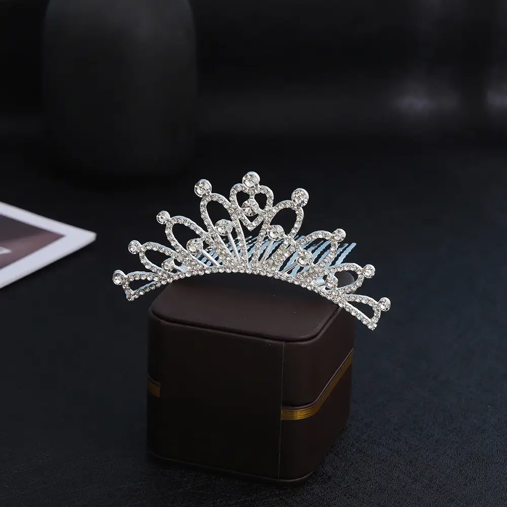 Rhinestone Princess Crown Hair Accessory for Girls - Image 8
