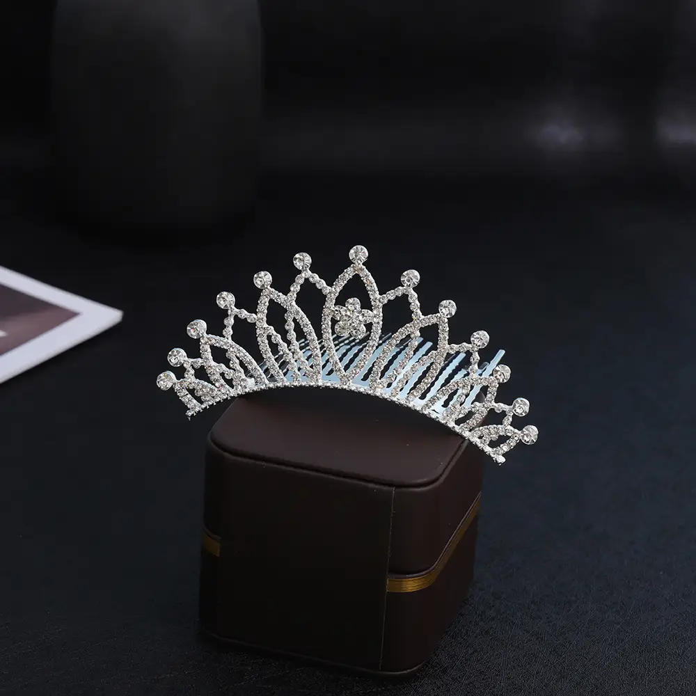 Rhinestone Princess Crown Hair Accessory for Girls - Image 9