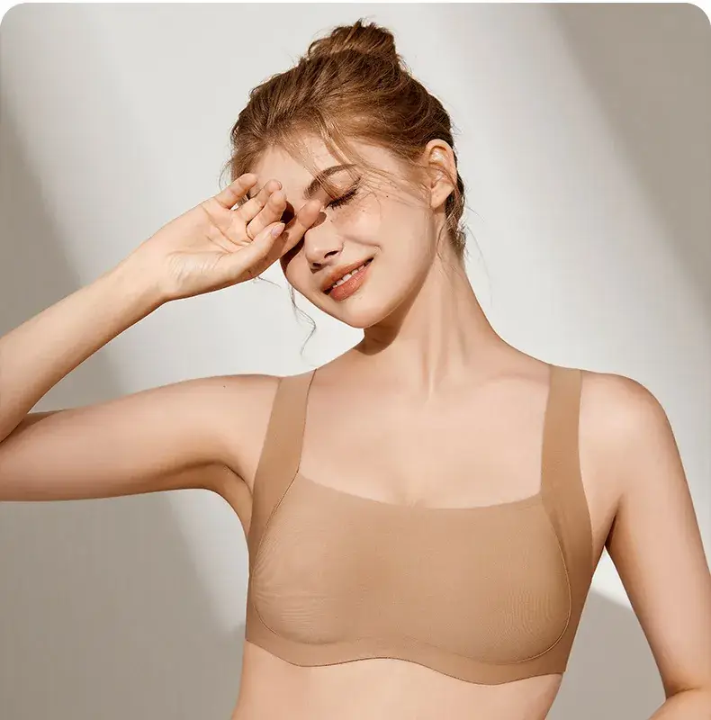 Light Gray Full Cup Bra for Women, Seamless, Breathable, Side Support — feature 24