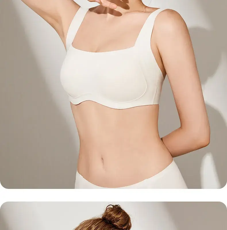 Light Gray Full Cup Bra for Women, Seamless, Breathable, Side Support — feature 27