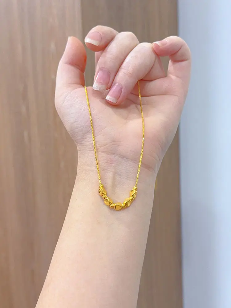 Gold Twisted Bead Necklace for Women — feature 11