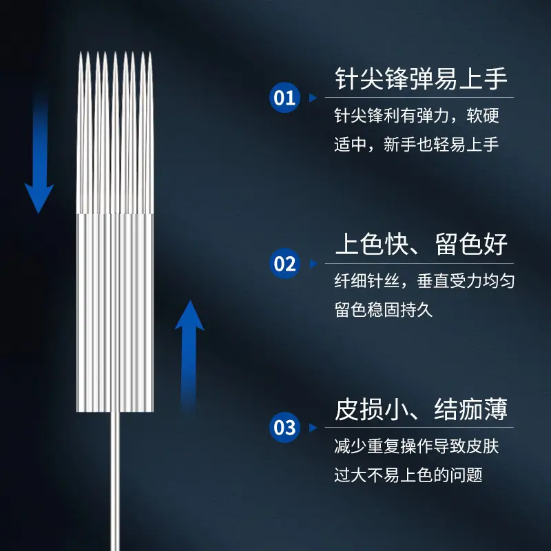 Half Throw Tattoo Needle Three Rows Fast Drift Snowflake Magic Lip - Image 3
